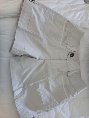 Tribal Light Tan Utility Shorts with Button Waist And Zio Front
